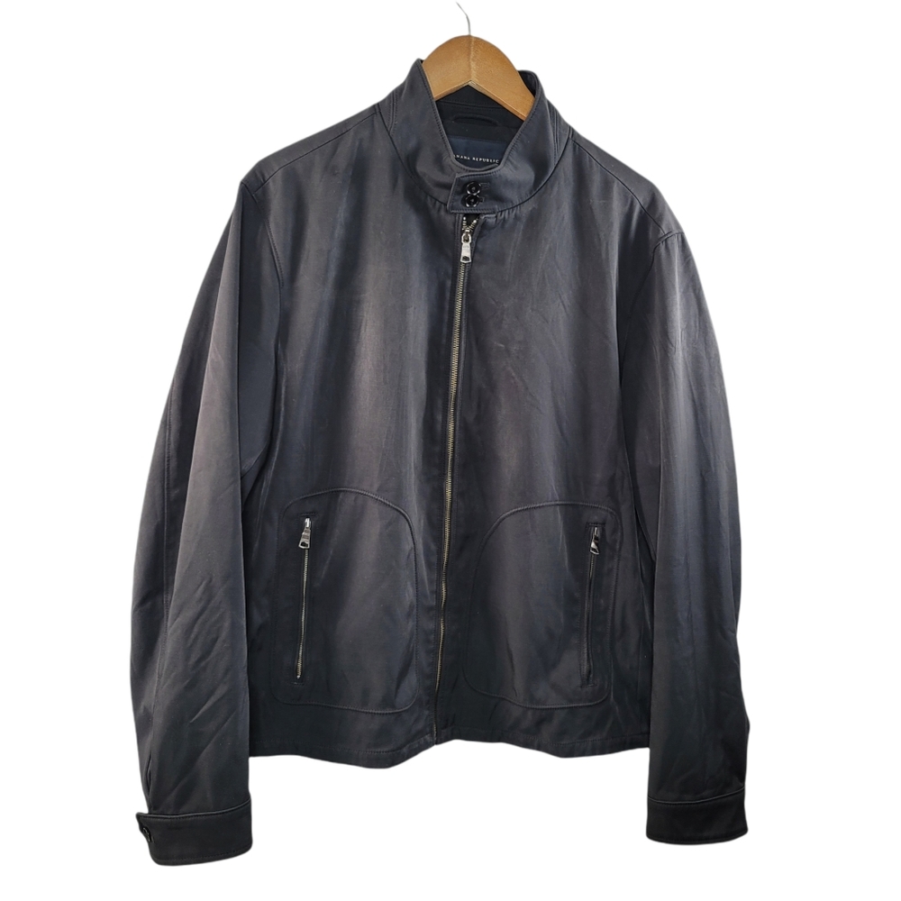Banana Republic Mens Black Nylon Jacket Size Large